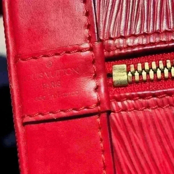 Louis Vuitton Red Alma straight from Vintage Vault high end collector closet - Picture 9 of 17